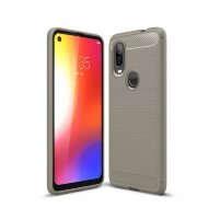 Чехол-накладка Carbon Fibre для Motorola P40 / Motorola One Vision (серый)