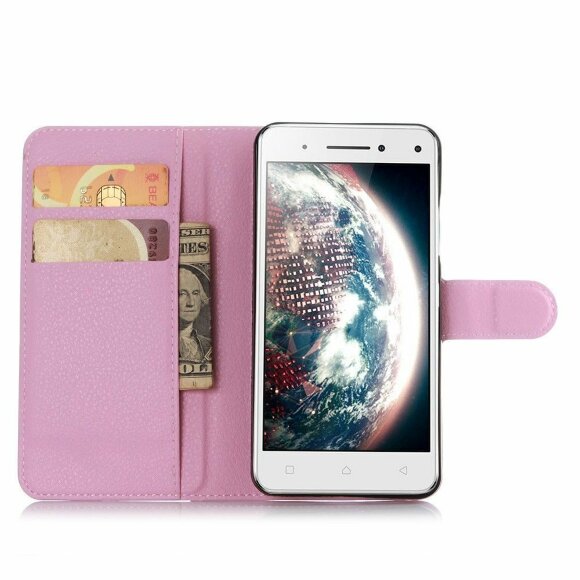 Чехол с визитницей для Lenovo Vibe S1 (розовый)