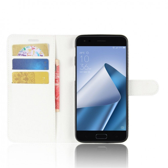 Чехол с визитницей для Asus Zenfone 4 ZE554KL (белый) Чехол с визитницей для Asus Zenfone 4 ZE554KL (белый)