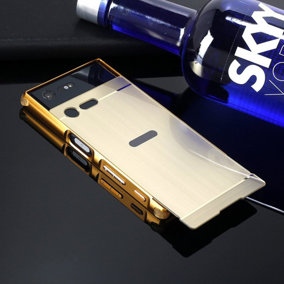 Алюминиевый бампер-чехол для Sony Xperia X Compact (розовое золото) Алюминиевый бампер-чехол для Sony Xperia X Compact (розовое золото)