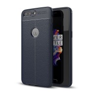Чехол-накладка Litchi Grain для OnePlus 5 (темно-синий)