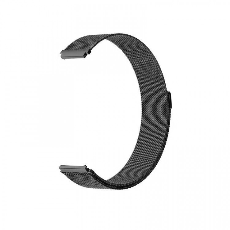 Браслет Миланская петля для Huawei Watch Fit Mini и часов с креплением 16мм (черный)