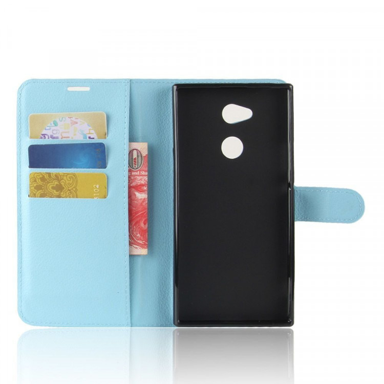 Чехол с визитницей для Sony Xperia XA2 Ultra (голубой)
