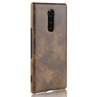 Кожаная накладка-чехол Litchi Texture для Sony Xperia 1 (коричневый) Кожаная накладка-чехол Litchi Texture для Sony Xperia 1 (коричневый)