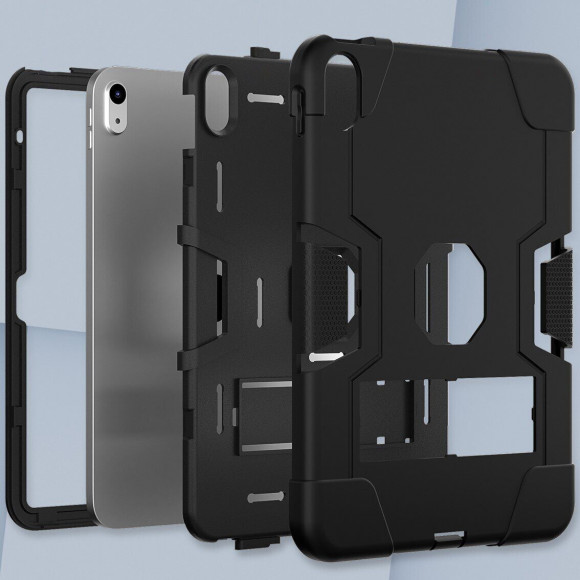 Противоударный гибридный чехол для iPad 10 2022 - 10,9 дюйма (черный)