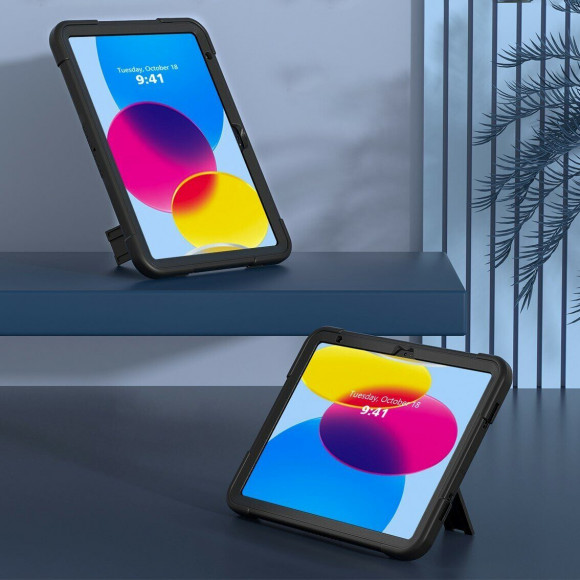 Противоударный гибридный чехол для iPad 10 2022 - 10,9 дюйма (черный)