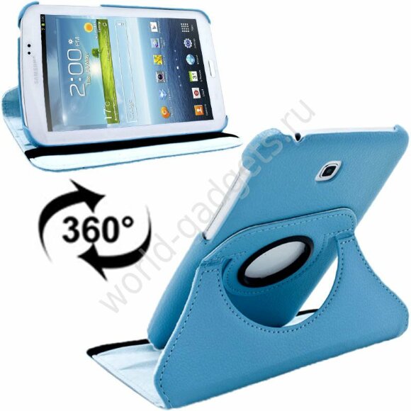 Поворотный чехол для Samsung Galaxy Tab 3 / P3200 (голубой)