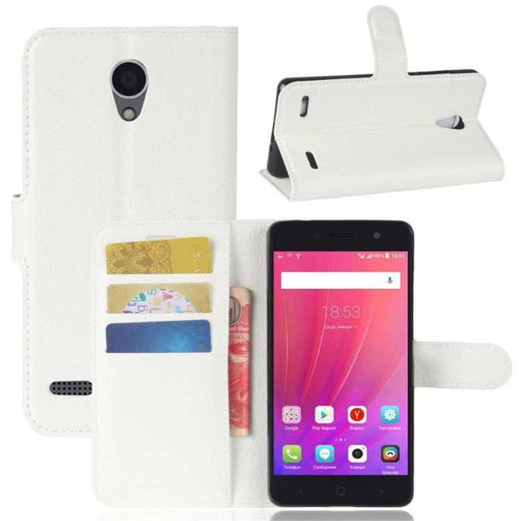 Чехол с визитницей для ZTE Blade A521 (белый)
