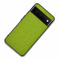 Чехол с тканевой текстурой PC+TPU для Google Pixel 7a (зеленый)