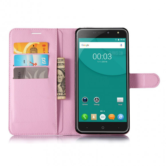 Чехол с визитницей для DOOGEE X7 Pro (розовый) Чехол с визитницей для DOOGEE X7 Pro (розовый)