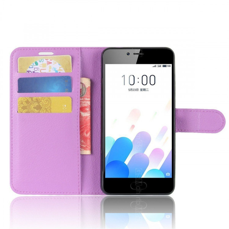 Чехол с визитницей для Meizu A5 / M5C (фиолетовый)