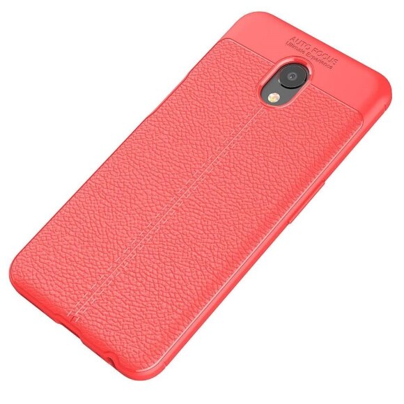 Чехол-накладка Litchi Grain для Meizu M6s (красный)