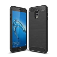 Чехол-накладка Carbon Fibre для Samsung Galaxy J7 Plus / C8 (черный)