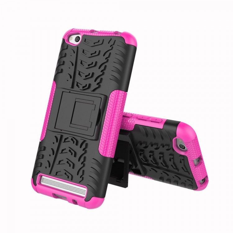 Чехол Hybrid Armor для Xiaomi Redmi 5A (черный + розовый)