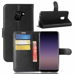 Чехол с визитницей для Samsung Galaxy A8 (2018) (черный)