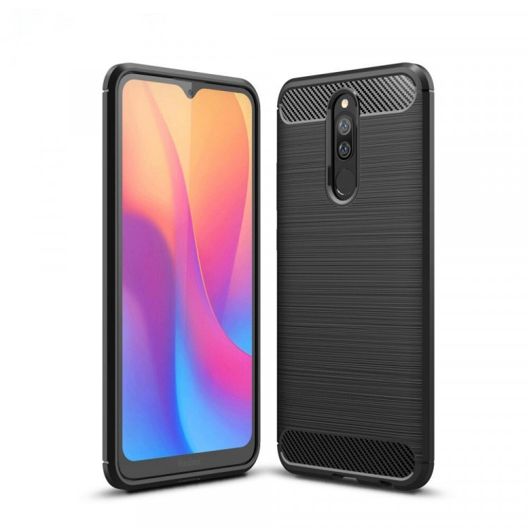 Чехол-накладка Carbon Fibre для Xiaomi Redmi 8 / Redmi 8A (черный)