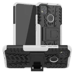 Чехол Hybrid Armor для Xiaomi Redmi 9C (черный + белый)