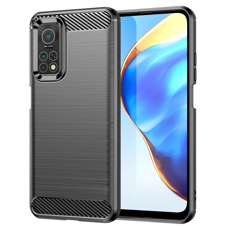 Чехол-накладка Carbon Fibre для Xiaomi Mi 10T 5G / Mi 10T Pro 5G / Redmi K30S (черный)