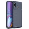 Чехол-накладка Resistant Carbon для Samsung Galaxy A30 / Galaxy A20 (темно-синий)