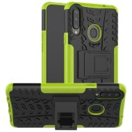 Чехол Hybrid Armor для Samsung Galaxy A20s (черный + зеленый)