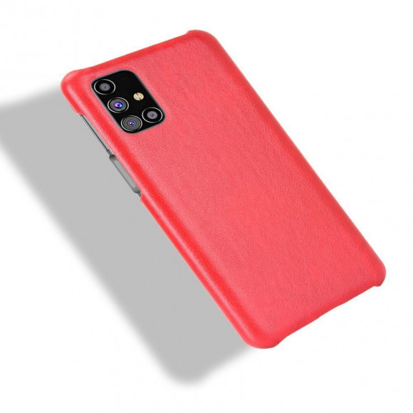 Кожаная накладка-чехол для Samsung Galaxy M31s (красный)