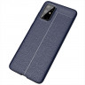 Чехол-накладка Litchi Grain для Samsung Galaxy S20+ (Plus) (темно-синий)