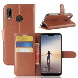 Чехол с визитницей для Huawei P20 Lite / nova 3e (коричневый)