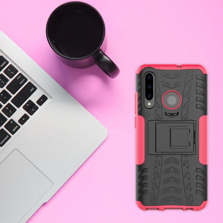 Чехол Hybrid Armor для Huawei P Smart+ (Plus) 2019 / Enjoy 9s / Honor 10i (черный + розовый)
