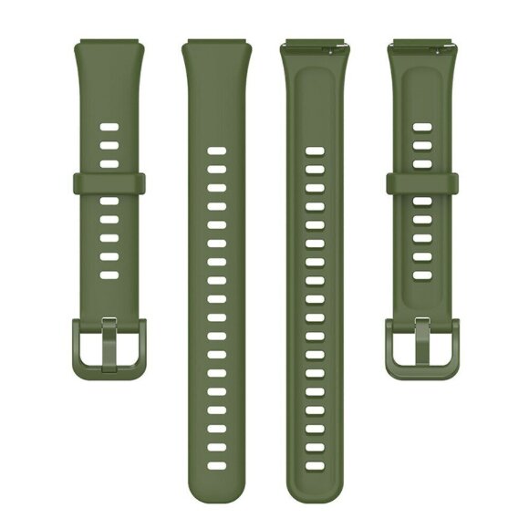 Силиконовый ремешок для Huawei Band 7 (армейский зеленый) Силиконовый ремешок для Huawei Band 7 (армейский зеленый)