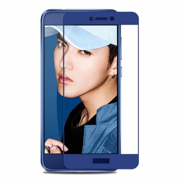 Защитное стекло 3D для Huawei Honor 8 lite (голубой)