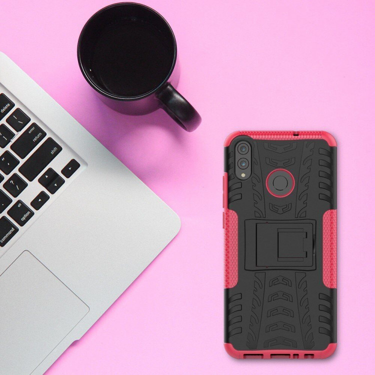 Чехол Hybrid Armor для Huawei Honor 8X (черный + розовый)