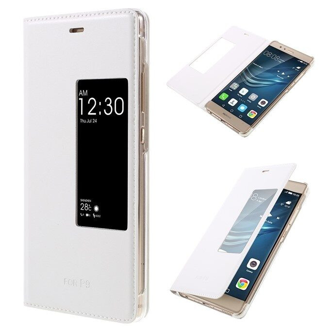 Чехол с окном Wake UP / Sleep для Huawei P9 (белый)