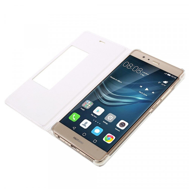 Чехол с окном Wake UP / Sleep для Huawei P9 (белый)