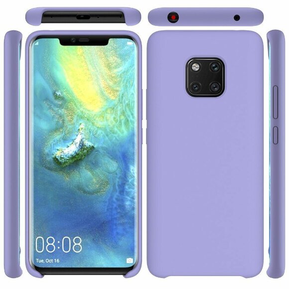 Силиконовый чехол Mobile Shell для Huawei Mate 20 Pro (фиолетовый)
