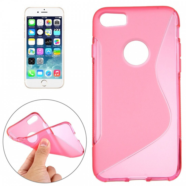 Нескользящий чехол для iPhone 7 / iPhone 8 (малиновый)