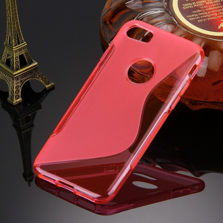 Нескользящий чехол для iPhone 7 / iPhone 8 (малиновый)