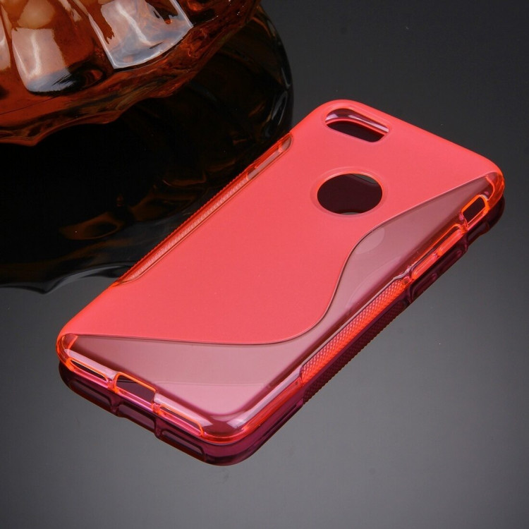Нескользящий чехол для iPhone 7 / iPhone 8 (малиновый)