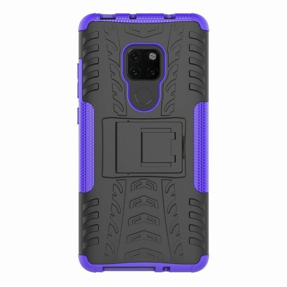 Чехол Hybrid Armor для Huawei Mate 20 (черный + фиолетовый)