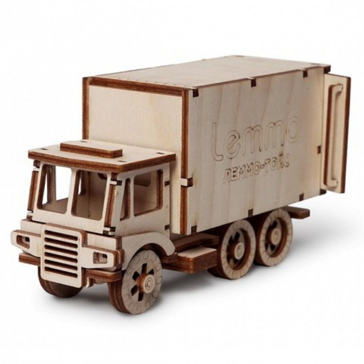 Конструктор 3D деревянный подвижный Lemmo Фургон "ЧИП"