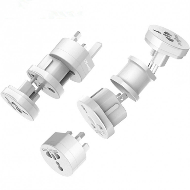 Туристический адаптер для различных электрических розеток (Usams)