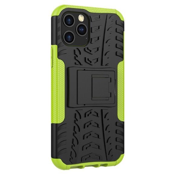 Чехол Hybrid Armor для iPhone 12 Pro Max (черный + зеленый)