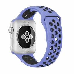 Спортивный ремешок с отверстиями для Apple Watch 42 и 44мм (фиолетовый + черный)
