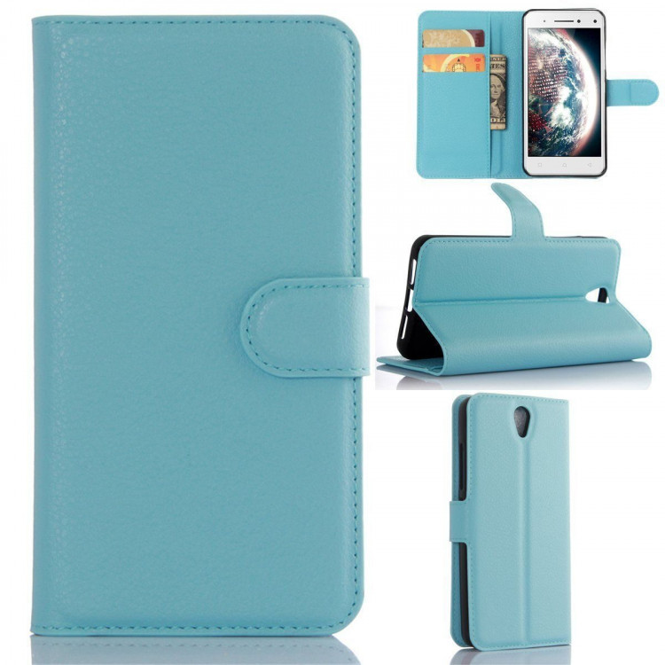 Чехол с визитницей для Lenovo Vibe S1 (голубой)