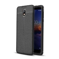 Чехол-накладка Litchi Grain для Nokia 3.1 (черный) Чехол-накладка Litchi Grain для Nokia 3.1 (черный)