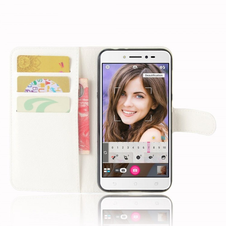 Чехол с визитницей для ASUS ZenFone Live ZB501KL (белый)