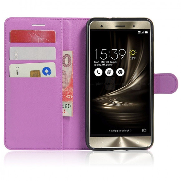 Чехол с визитницей для ASUS Zenfone 3 Deluxe ZS570KL (фиолетовый) Чехол с визитницей для ASUS Zenfone 3 Deluxe ZS570KL (фиолетовый)