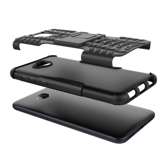 Чехол Hybrid Armor для ASUS ZenFone 4 Selfie ZD553KL (черный + зеленый)