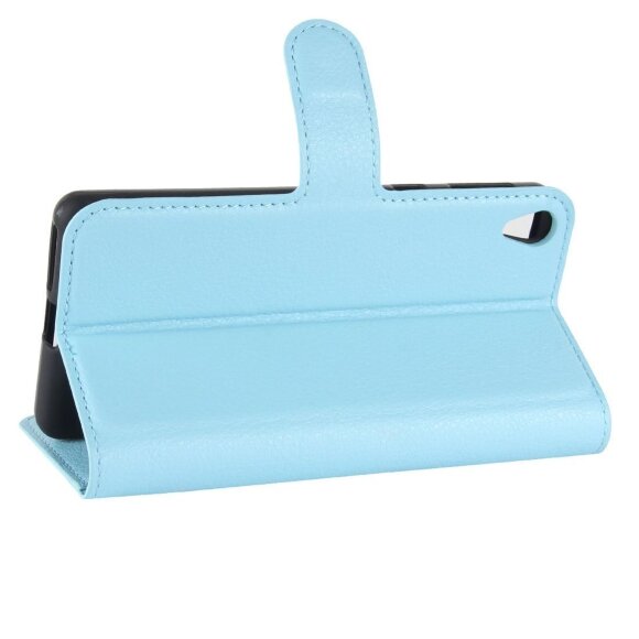 Чехол с визитницей для Sony Xperia XA1 Plus (голубой)