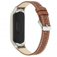 Кожаный ремешок для Xiaomi Smart Band 7 (коричневый)
