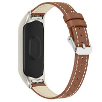 Кожаный ремешок для Xiaomi Smart Band 7 (коричневый)
